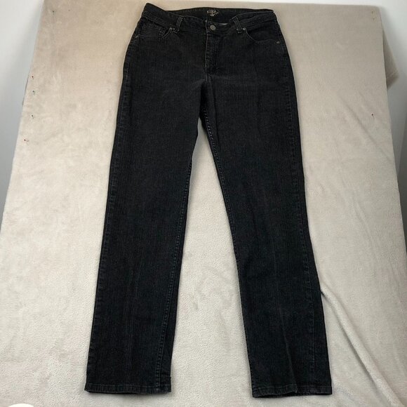 Riders By Lee Women's Jeans 22W Black Denim Mid Rise Skinny Classic Casual Y2K - Picture 13 of 16